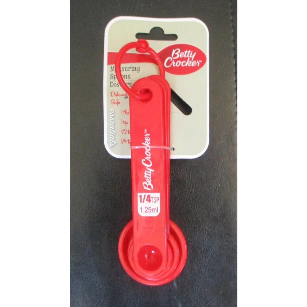 Betty Crocker Measuring Spoon Set Red